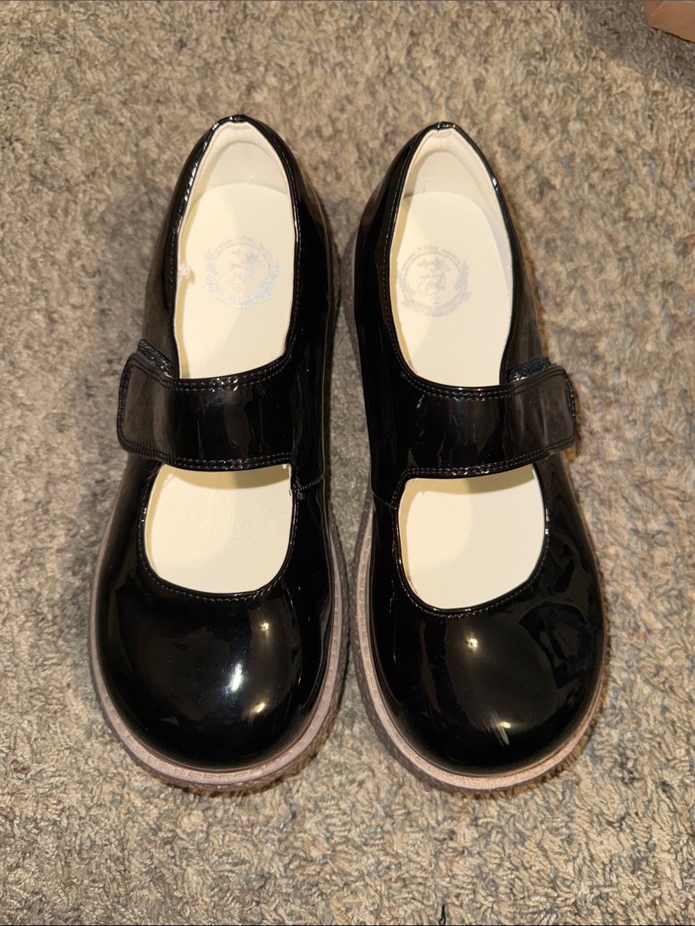 🖤NWOT TEMU BLACK PATENT PLATFORM MARY JANE SHOES SIZE 7/ 38 EUR🖤